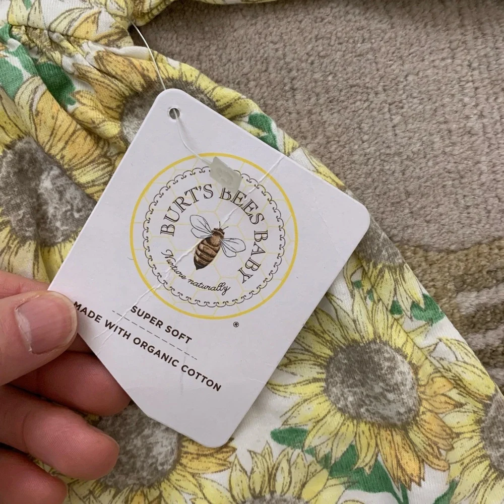 NWT Burt’s Bees Baby Sunflower Organic Cotton Top 18M - Picture 2 of 7